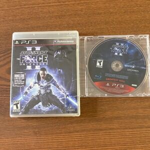 Star Wars The Force Unleashed II PS3 Lot of 2 Games Greatest Hits and Standard